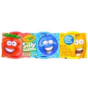 NEW Crayola Silly Scents Doh 2+ Red/Blue/Yellow